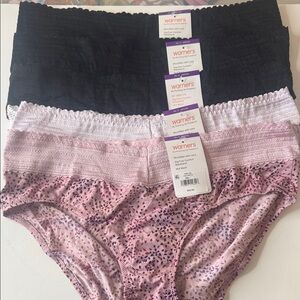 Warners Assortment of Hipster Print Panties 5 Pairs. Size XXL 2XL 9